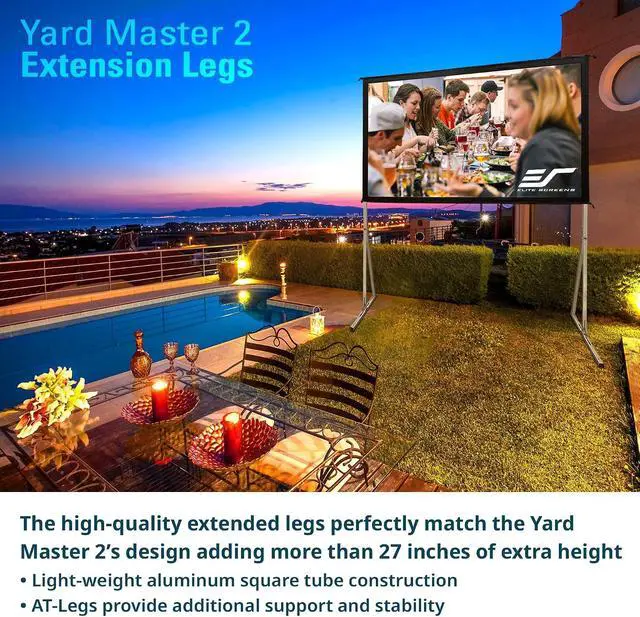 Alt view image 4 of 7 - Elite Screens Extension Legs for Yard Master 2 Projection Screens (90 to 135 Models) and WraithVeil Dual Models, Accessory Part: ZOMS2-LEGS