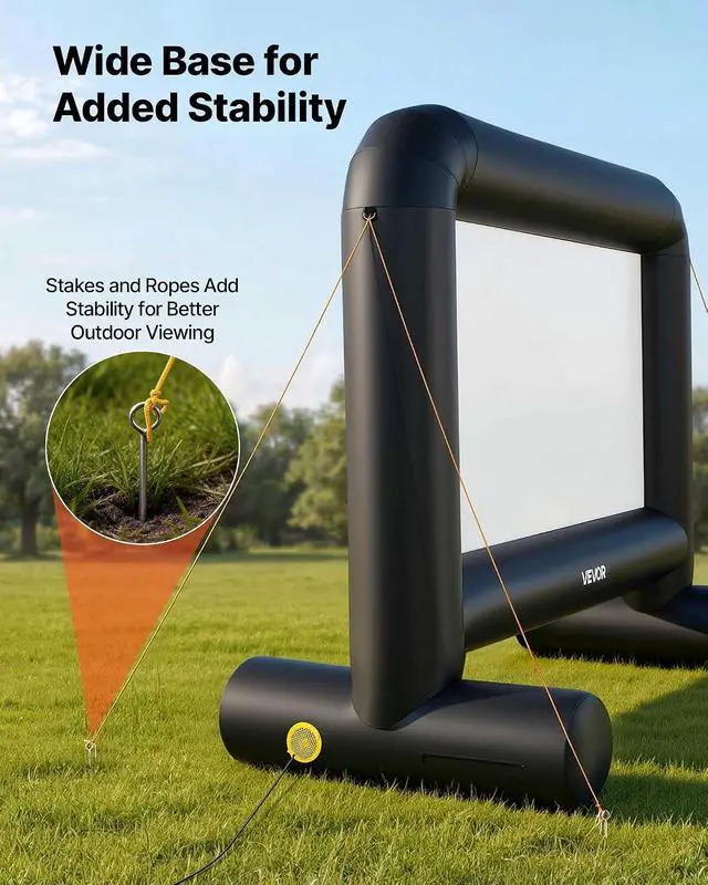 Alt view image 5 of 7 - VEVOR Inflatable Movie Screen, 14 ft Outdoor Inflatable Projection Screen with Portable Storage Bag, Front/Rear Projection, Easy Set Up, Blow Up Screen for Outdoor Backyard Movie Night, Theme Parties