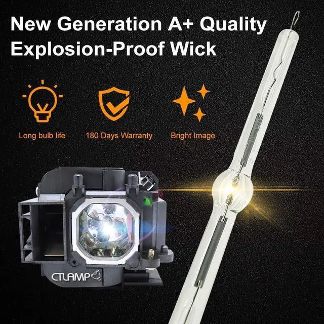 Alt view image 3 of 7 - A+ Quality NP44LP Replacement Projector Lamp Bulb with Housing Compatible with NEC NP-P474U NP-P474W NP-P554U NP-P554W NP-P603X NP-P604X NP-PE523X