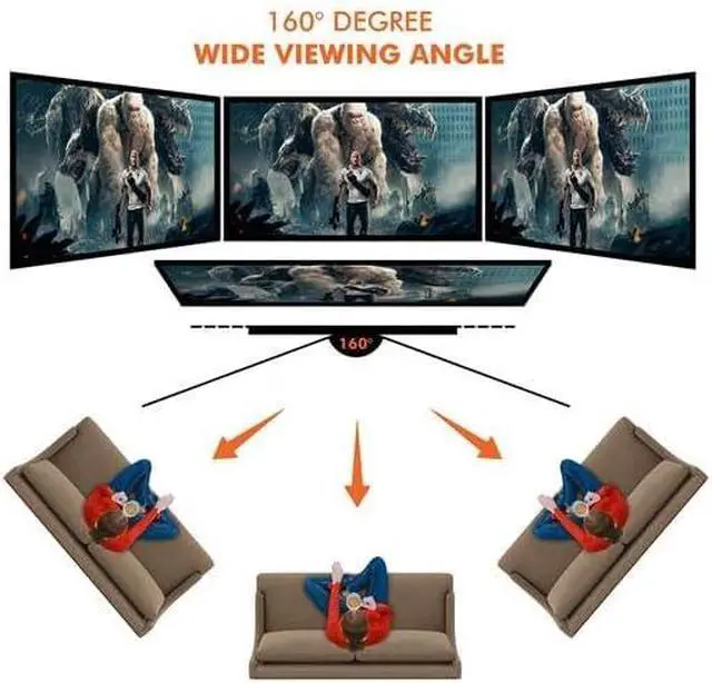 Alt view image 4 of 7 - Pyle Projector Screen with Stand - 80'' 16:9 HD 4K Portable Lightweight Freestanding Foldable Indoor Outdoor Movie Projection Display with Frame for Home Theater