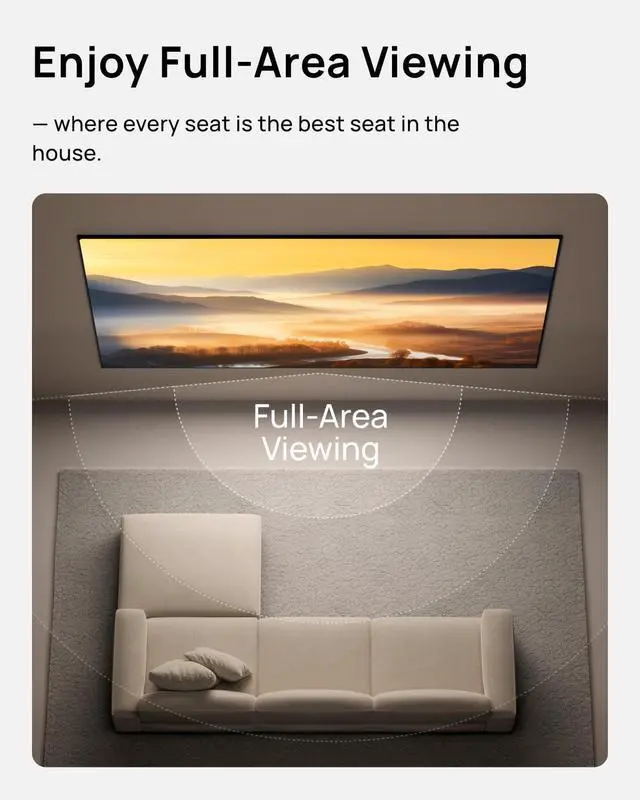 Alt view image 2 of 7 - XGIMI 100'' Fixed Frame Projector Screen 16:9 HD for Home Theater Cinema Business PresentationsLightweightSimple InstallationUltra-Thin Design