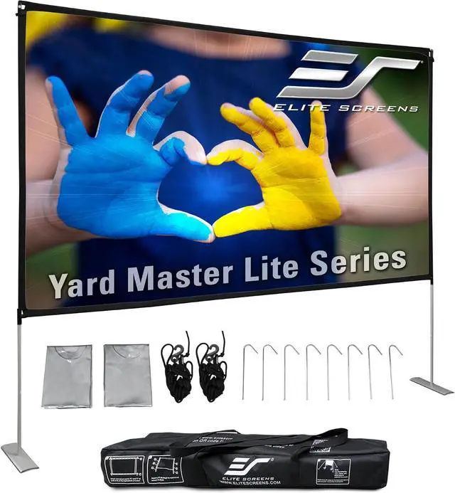 Main image of Elite Screens Yard Master Lite, 125-inch Outdoor Projector Screen 16:9 Double Sided Wrinkle-Free Foldable Portable Indoor Movie Projection Screen,