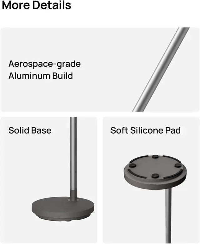 Alt view image 6 of 7 - XGIMI Floor Stand Ultra for HORIZON 20 Series(Elephant Grey), Projector Stand Fits in Home Decor, Solid Base, Support up to 10 kg, Hidden Storage, Made from Aerospace-Grade Aluminum Alloy