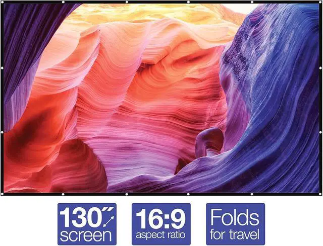 Alt view image 3 of 4 - GPX 130 in. Indoor/Outdoor Soft Projection Screen, Folds for Travel, PJS130
