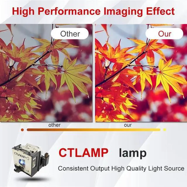 Alt view image 4 of 7 - A+ Quality AN-100LP Replacement Projector Lamp Bulb with Housing Compatible with Sharp DT-100 DT-500 XV-Z100 XV-Z3000