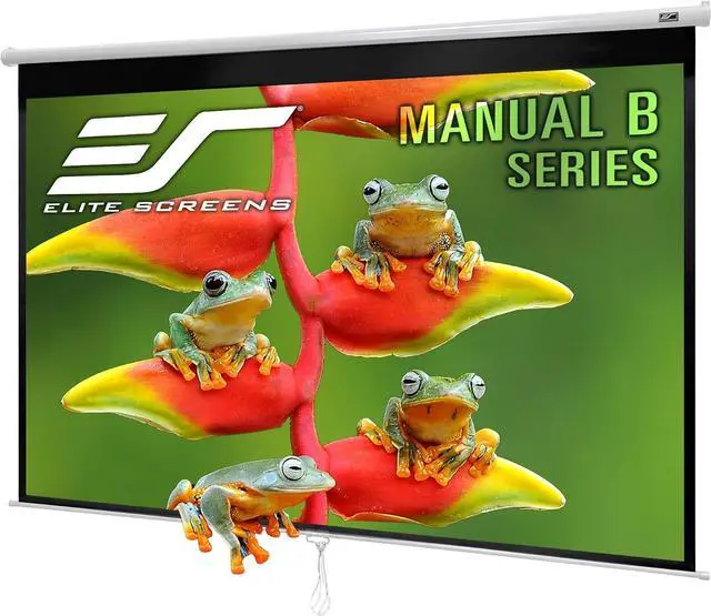 Main image of Elite Screens Manual Pull Down Projector Screen 110-INCH 4:3 Home Movie Cinema Gaming Office Presentation, ISF Certified, Auto-Lock Mechanism, 4K /8K 3D Ultra HDR HD Ready, M110V