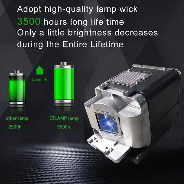Alt view image 3 of 7 - A+ Quality VLT-XD600LP / 499B056O10 Replacement Projector Lamp with Housing Module Compatible with Mitsubishi XD600U FD630U WD620U XD600U-G FD630U-G GX740 GX745