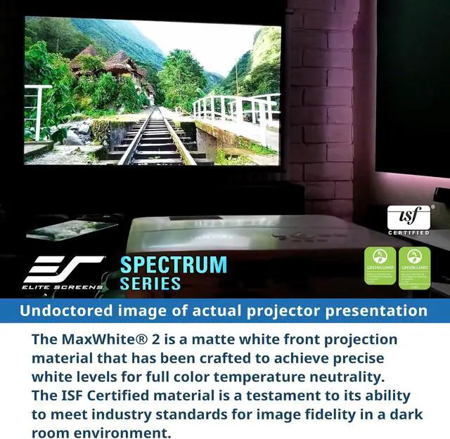 Alt view image 4 of 7 - Elite Screens Spectrum RC 1 Remote KIT, 100-INCH Diag 4:3, Motorized Projection Screen Movie Home Theater 4K/8K Ultra HD Ready, ELECTRIC100V2
