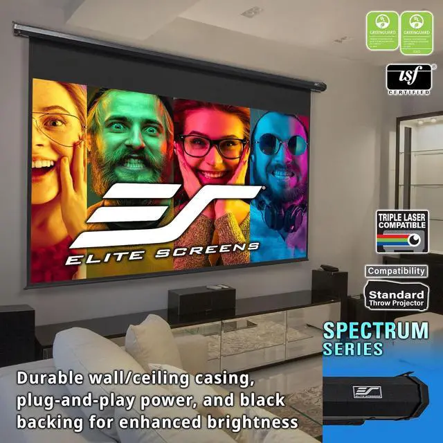 Alt view image 7 of 7 - Elite Screens Spectrum RC 1 Remote KIT, 100-INCH Diag 4:3, Motorized Projection Screen Movie Home Theater 4K/8K Ultra HD Ready, ELECTRIC100V2