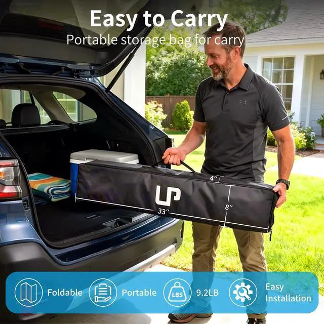 Alt view image 7 of 7 - LP Outdoor Projector Screen with Stand, 120 inch Portable Projection Screen 16:9 4K HD Front Rear Projection Screen with Carry Bag, Sandbag - Wrinkle-Free Design for Home Theater Backyard Cinema