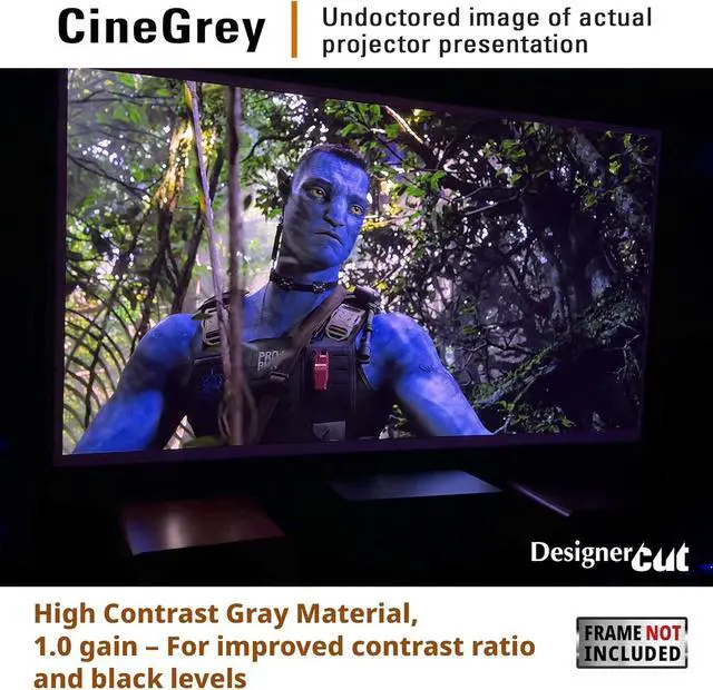 Alt view image 2 of 7 - Elite Screens Designer Cut, 135-inch 16:9, Blackout DIY High Contrast Grey Projector Screen Material, ZRM-135H-CINEGREY
