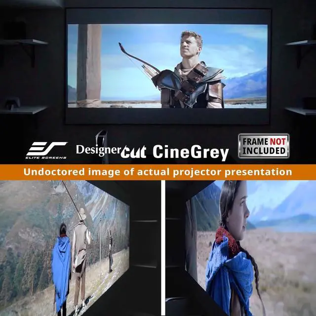 Alt view image 3 of 7 - Elite Screens Designer Cut, 135-inch 16:9, Blackout DIY High Contrast Grey Projector Screen Material, ZRM-135H-CINEGREY