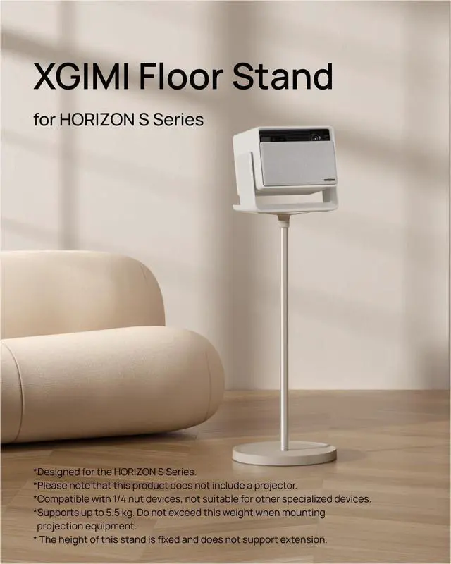 Alt view image 2 of 6 - XGIMI Floor Stand for HORIZON S Series, Modular Design Makes Installation Easier, Seamlessly Blends into Modern Home Decor, Made from Aluminum Alloy, 2.5 KG Solid Base