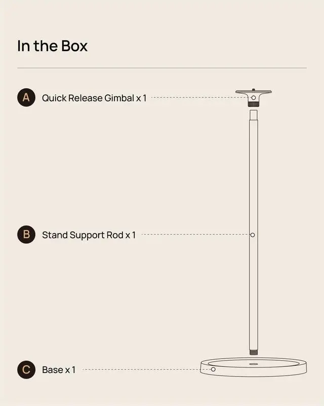 Alt view image 5 of 6 - XGIMI Floor Stand for HORIZON S Series, Modular Design Makes Installation Easier, Seamlessly Blends into Modern Home Decor, Made from Aluminum Alloy, 2.5 KG Solid Base