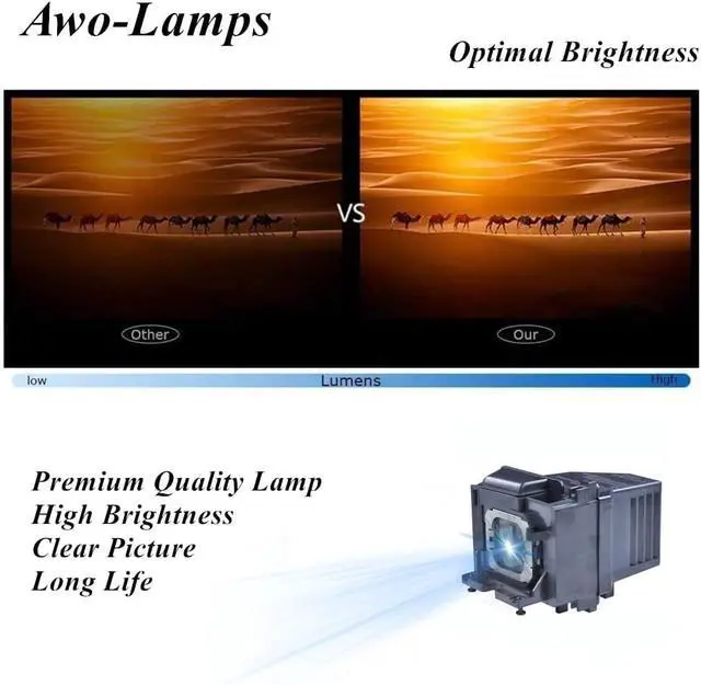 Alt view image 4 of 7 - AWO Original UHP225W Lamp Bulb LMP-H220 with Housing for Sony VPL-VW285ES,VPL-VW385ES,VPL-VW295ES,VPL SX630,VPL SX631,VPL EW315,VPL EW435,VPL EX315,VPL-EX430,VPL-EX435,VPL-EX450,VPL-EX455,VPL-EX570