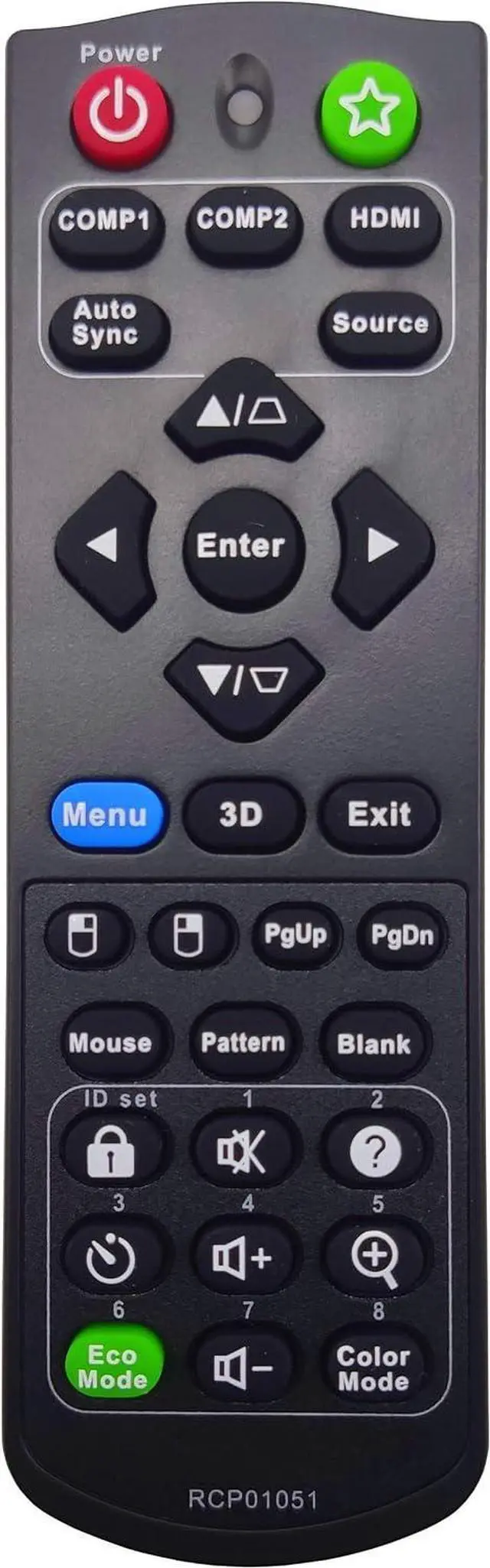 Main image of A-00009810 Projector Remote Control for ViewSonic PJD7828HDL, PJD7831HDL, PJD7836HDL, PRO7827HD