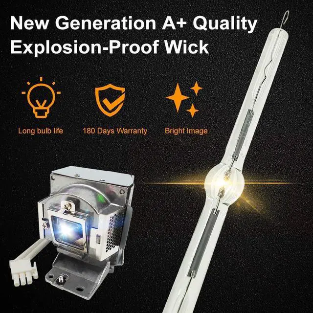 Alt view image 4 of 7 - A+ Quality 5J.JAD05.001 Replacement Projector Lamp Bulb with Housing Compatible with Benq MW824ST