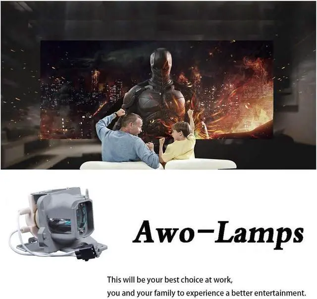 Alt view image 3 of 7 - AWO Original UHP240W Lamp Bulb for BL-FU200D / SP.7D101GC01 with Housing for OPTOMA DX318e,DW318e,H116ST,H184X,S322e,S334e,S342e,S343,S343e,W334,W335,X308S,X318ST,X343,X343e,W308STe,W318ST Projectors