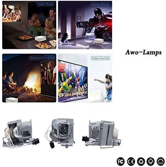 Alt view image 4 of 7 - AWO Original UHP240W Lamp Bulb for BL-FU200D / SP.7D101GC01 with Housing for OPTOMA DX318e,DW318e,H116ST,H184X,S322e,S334e,S342e,S343,S343e,W334,W335,X308S,X318ST,X343,X343e,W308STe,W318ST Projectors