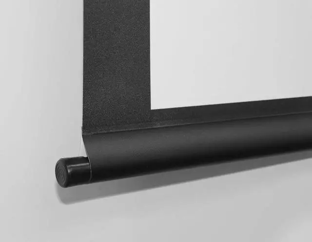 Alt view image 2 of 6 - Motorized Electric Drop Down 4K/8K Projection Screen, 100" Diagonal 16:9 Matte White with White Aluminum Case Silver Ticket Products E169100
