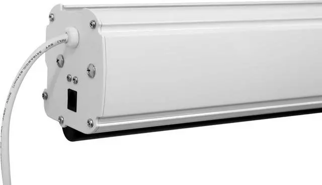 Alt view image 3 of 6 - Motorized Electric Drop Down 4K/8K Projection Screen, 100" Diagonal 16:9 Matte White with White Aluminum Case Silver Ticket Products E169100