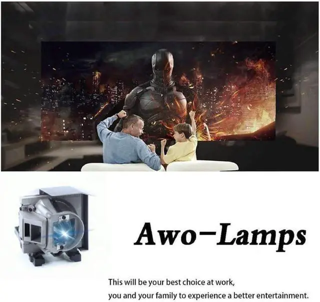 Alt view image 4 of 7 - AWO RLC-082 / ET-LAC200 Replacement Lamp Bulb with Housing for VIEWSONIC PJD8353S,PJD8353S-1W,PJD8653S,PJD8653S-1W,PJD8653WS,VS14956,VS14991 for PANASONIC PT-CW240,PT-CW240E,PT-CW240U,PT-CW241R