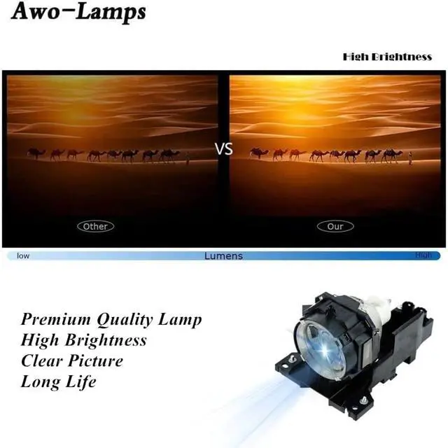 Alt view image 4 of 7 - AWO 003-120457-01/003-002118-01 Premium Replacement Lamp Bulb with Housing for Christie LW400,LX400,LWU420 Projectors