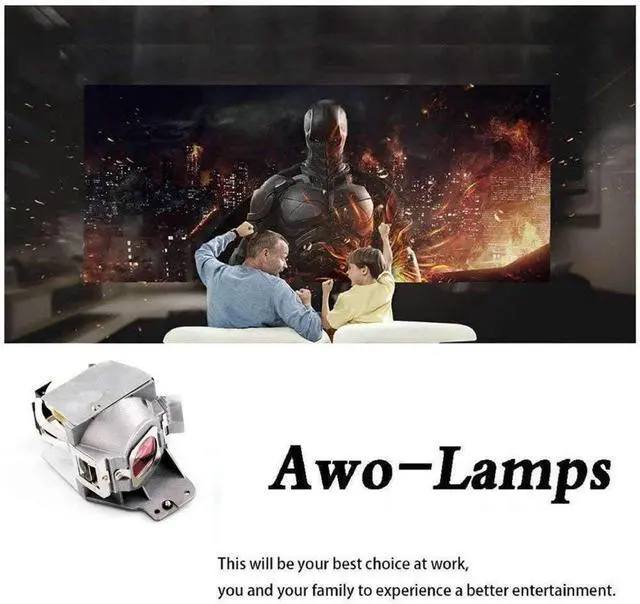 Alt view image 3 of 4 - AWO 5J.JAH05.001 Premium Replacement Lamp Bulb with Housing Fit for BenQ MH630 MH680 TH680 TH681 TH681+