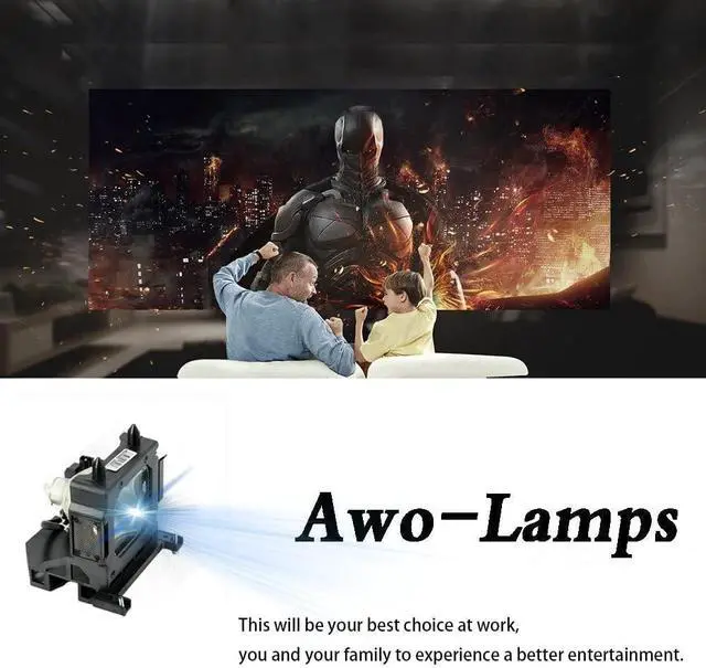 Alt view image 3 of 7 - AWO LMP-H202 Replacement Lamp Bulb with Housing for Sony VPL-HW30AES VPL-HW30ES VPL-HW50ES VPL-HW55ES VPL-VW95ES VPL-HW30 VPL-HW30ES SXRD Projectors