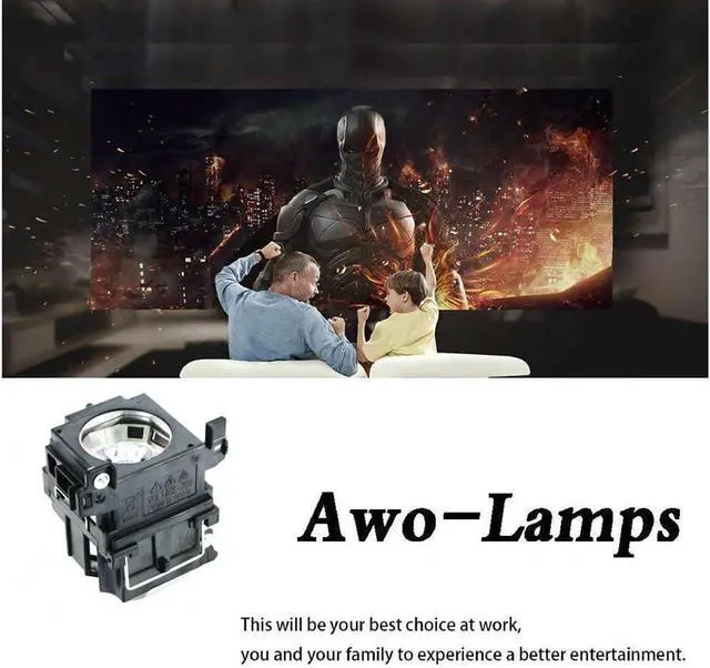 Alt view image 2 of 5 - AWO DT00757 Replacement Bulb/Lamp with Housing for HITACHI CP-X251 CP-X256 ED-X10 ED-X1092 ED-X12 ED-X15 Projectors