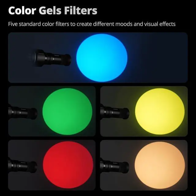 Alt view image 7 of 7 - Ambitful AL300Pro Optical Snoot,with 20 Gobos,36° Lens Spotlight Bowens Mount Projector Attachment for COB Monolight Portraits,Photography Video Shape Light Studio,Godox LED Light
