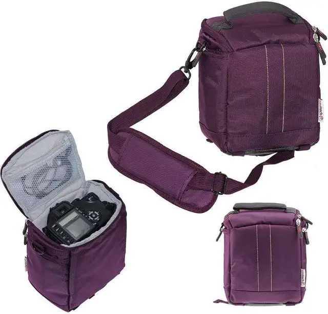 Main image of Navitech Purple Protective Portable Projector Carrying Case and Travel Bag Compatible With DeepLee DP36 LED LCD Mini Projector, 120" Home Theater Video Projector