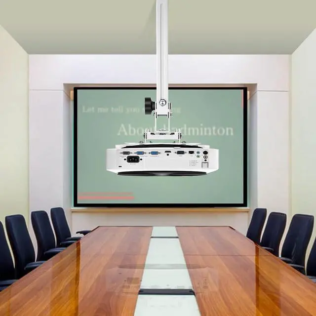 Alt view image 2 of 7 - Universal Projector Ceiling Mount Bracket Fits Flat Or Sloped Ceiling for W/43-65cm Extendable Length for LCD/DLP Projec Projector Mount Bracket