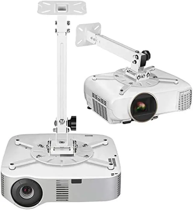 Alt view image 7 of 7 - Universal Projector Ceiling Mount Bracket Fits Flat Or Sloped Ceiling for W/43-65cm Extendable Length for LCD/DLP Projec Projector Mount Bracket