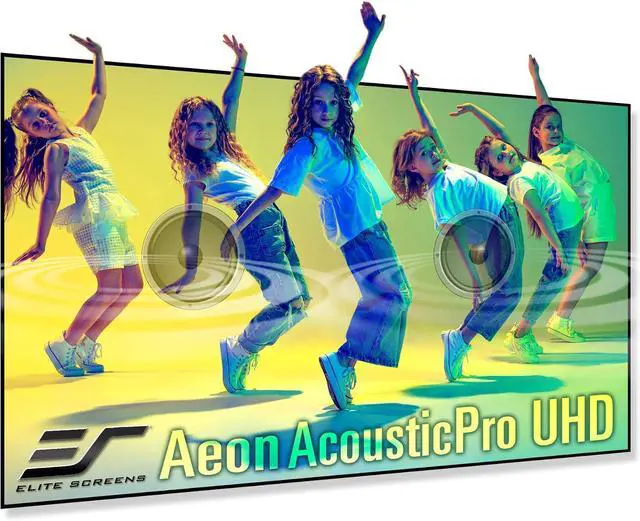 Main image of Elite Screens Aeon AUHD Series, 100-inch 16:9, 4K Home Theater Fixed Frame EDGE FREE Borderless Projection Sound Transparent Perforated Weave Projector Screen, AR100H2-AUHD