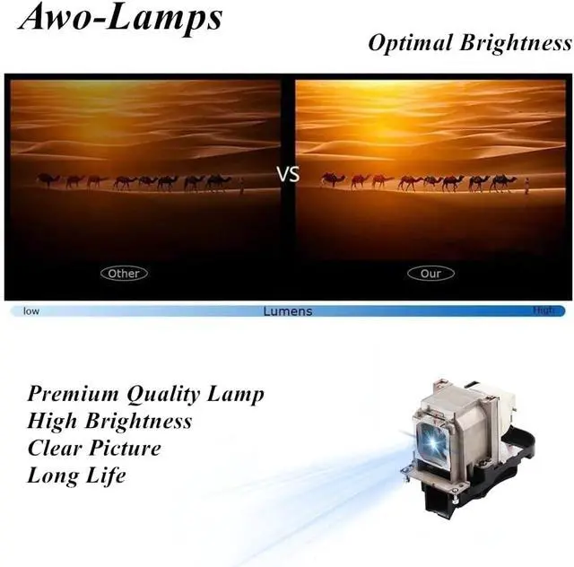 Alt view image 4 of 7 - AWO LMP-C240 Replacement Lamp Bulb with Housing for Sony VPL-CW228,VPL-CW256,VPL-CW258,VPL-CX235,VPL-CX236,VPL-CX238,VPL-CW255 Projectors