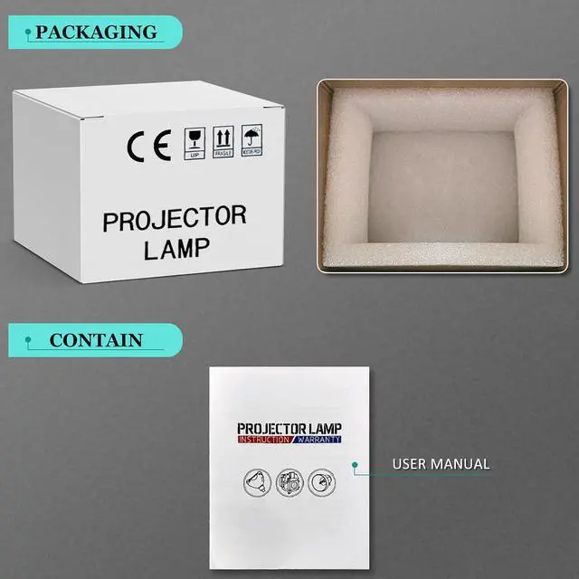 Alt view image 6 of 7 - Electrified XL-5200 A1203604A/F93088600 Replacement Lamp with Housing for Sony TVs
