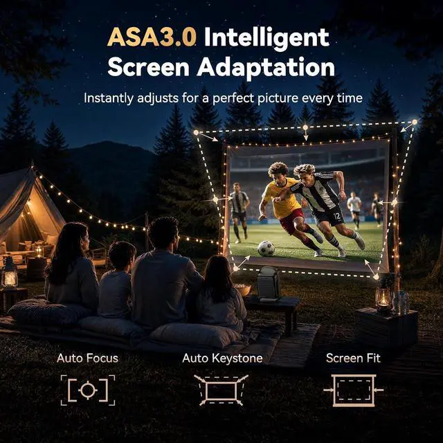 Alt view image 7 of 7 - Wanbo ToGo Pro Portable Outdoor Projector, Ultra - long 3.5 hrs Battery