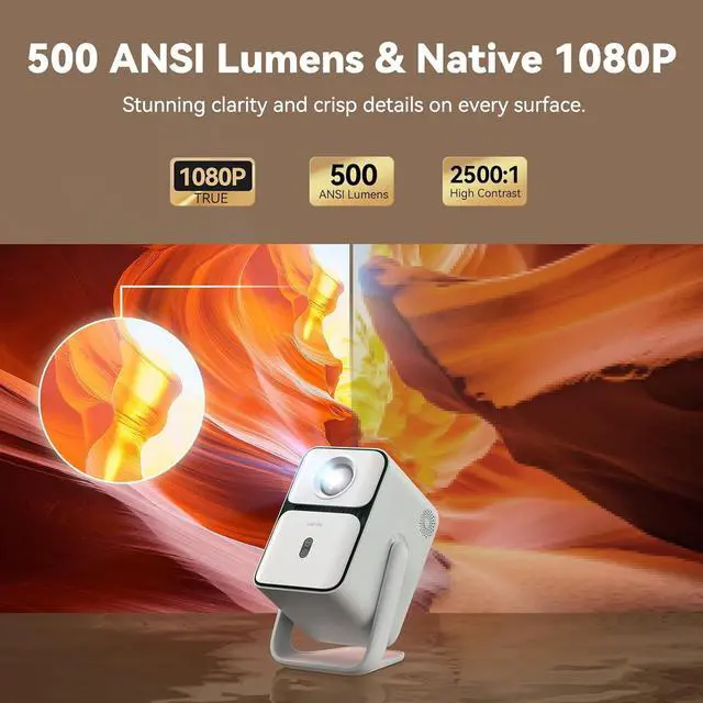 Alt view image 4 of 7 - Wanbo T2 Ultra 2026 Smart Projector, Google TV 14, Sealed Optical Engine