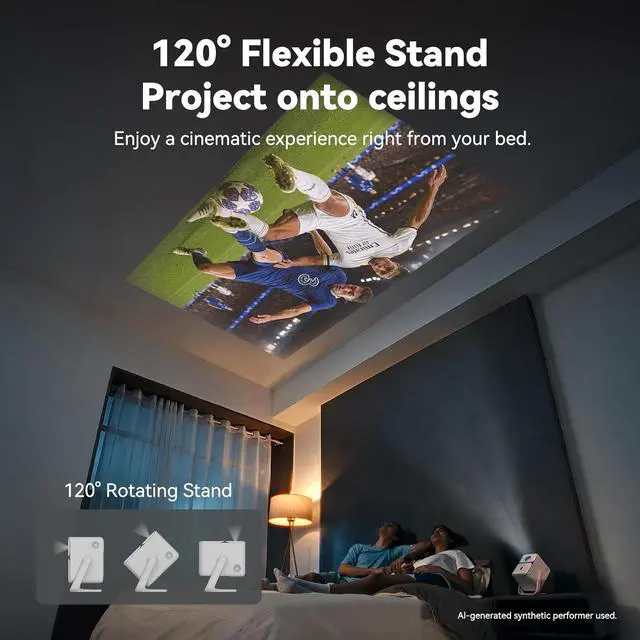 Alt view image 6 of 7 - Wanbo T2 Ultra 2026 Smart Projector, Google TV 14, Sealed Optical Engine