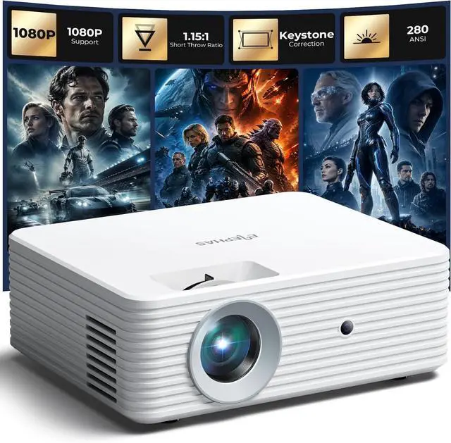Main image of Mini Projector for iPhone, ELEPHAS Portable Projector for Bedroom