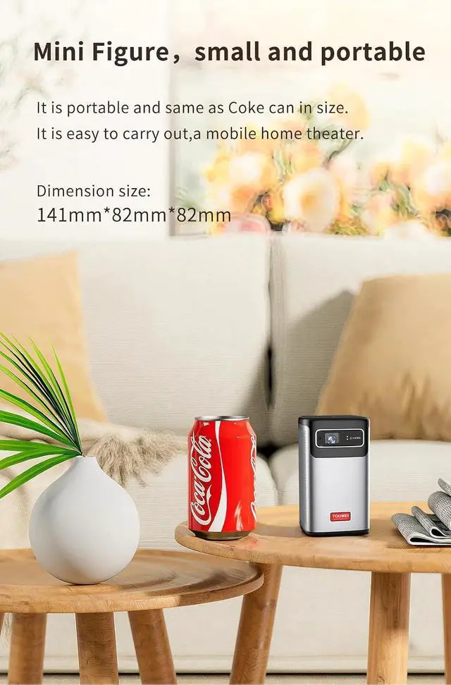 Alt view image 2 of 7 - TV Smart DLP Projector with Wifi and Bluetooth, 1080P FHD Android 9.0 3D Mini Projector with Tripod Home Theater, 2g+32g, Auto 4P Keystone, 1000+ Real Apps, Portable Projectors for Home/Outdoor Movies