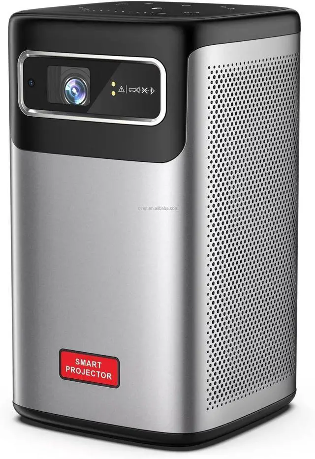 Main image of TV Smart DLP Projector with Wifi and Bluetooth, 1080P FHD Android 9.0 3D Mini Projector with Tripod Home Theater, 2g+32g, Auto 4P Keystone, 1000+ Real Apps, Portable Projectors for Home/Outdoor Movies