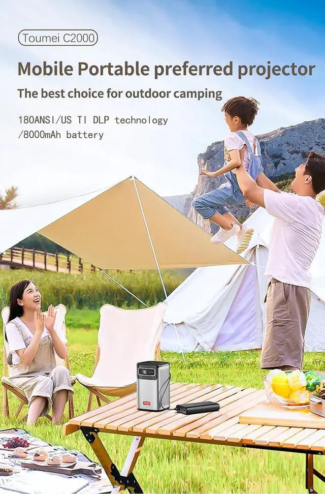 Alt view image 4 of 7 - TV Smart DLP Projector with Wifi and Bluetooth, 1080P FHD Android 9.0 3D Mini Projector with Tripod Home Theater, 2g+32g, Auto 4P Keystone, 1000+ Real Apps, Portable Projectors for Home/Outdoor Movies