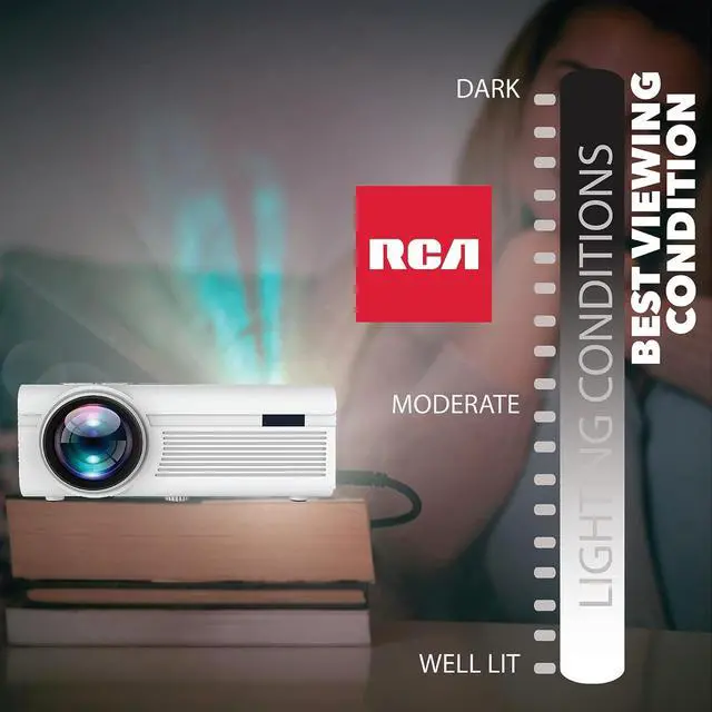 Alt view image 5 of 6 - RCA RPJ136 Home Theater Projector - 1080p Compatible, High Res, Bright, White