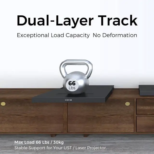 Alt view image 3 of 7 - MST-600-W Motorized Slider Tray for Ultra Short Throw & Laser Projector TV. Projector Shelf Extend to 150" Picture. Auto Telescopic Retractable Tray, Three Types Installation, Max Load 40lbs - White