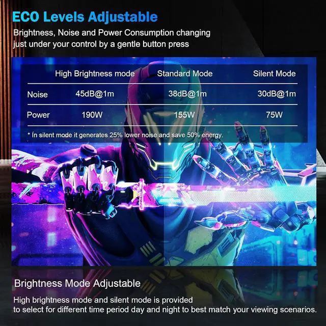 Alt view image 7 of 7 - 4k projector with wifi and bluetooth,DESS Movie projector with Auto Focus&Keystone,Hidden Adjustable E-Braket Outdoor Proyector With Official Built-in Apps,C5 Pro ATV3