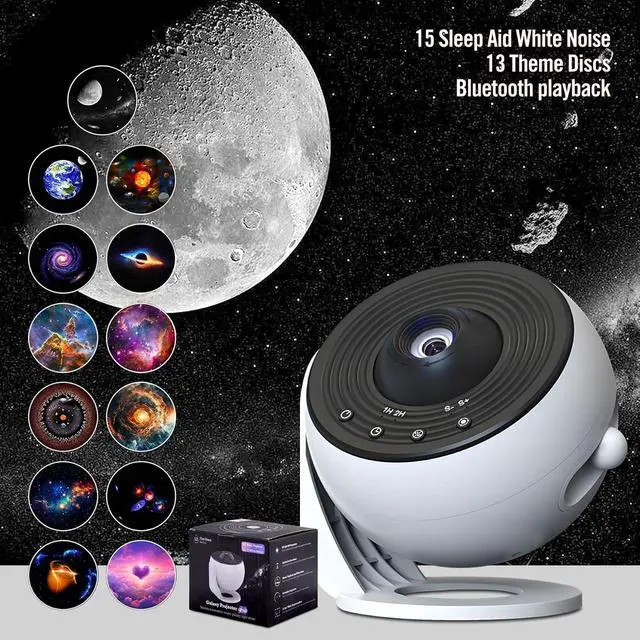 Alt view image 3 of 7 - Galaxy Projector Night light, Upgraded 4K HD Star Projector Lens, Sharper