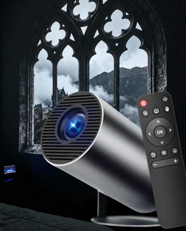 Main image of Window Projector for Reading, 4k Fantasy Window Projector Pre-Installed App for Instant Fantasy Scenes, Mini Projector with Wifi & Bluetooth 210° Rotation & Speaker , ±15° Auto Correction (Black)