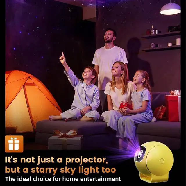 Alt view image 2 of 7 - Yoidesu 4K Mini Projector 150 ANSI Android 14 (US Plug 100-240V)